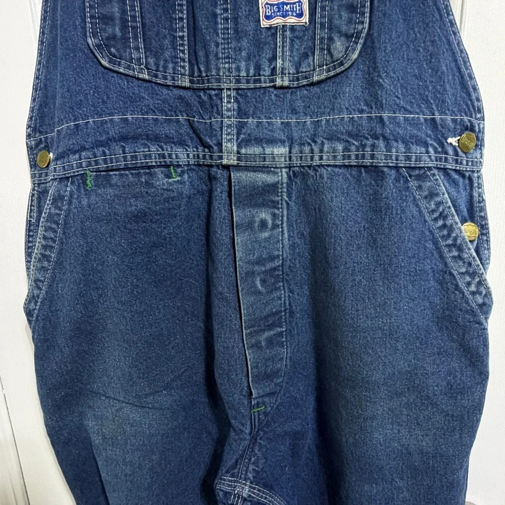 Vintage Big Smith Jean denim overalls size 10 worn distressed 90’s - Picture 9 of 14